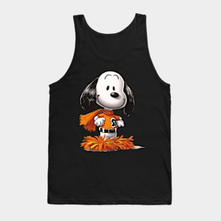 Cartoon Dogfight Snoopy Vs Orioles Logo Tank Top